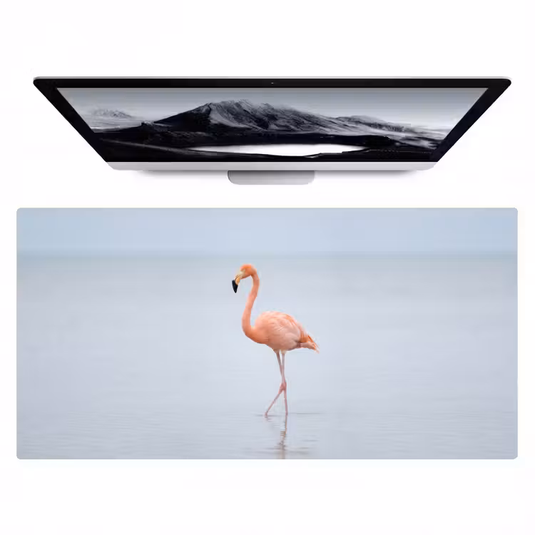 Flamingo - Zee - Roze Muismat XXL klein -zzz3d