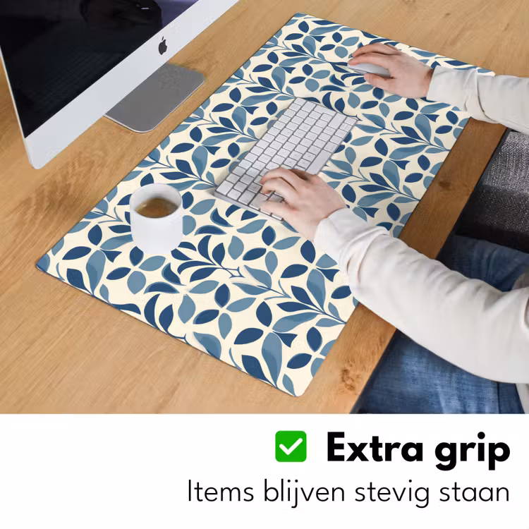 Flora - Modern - Blauw Muismat XXL klein 681 -sfeer3