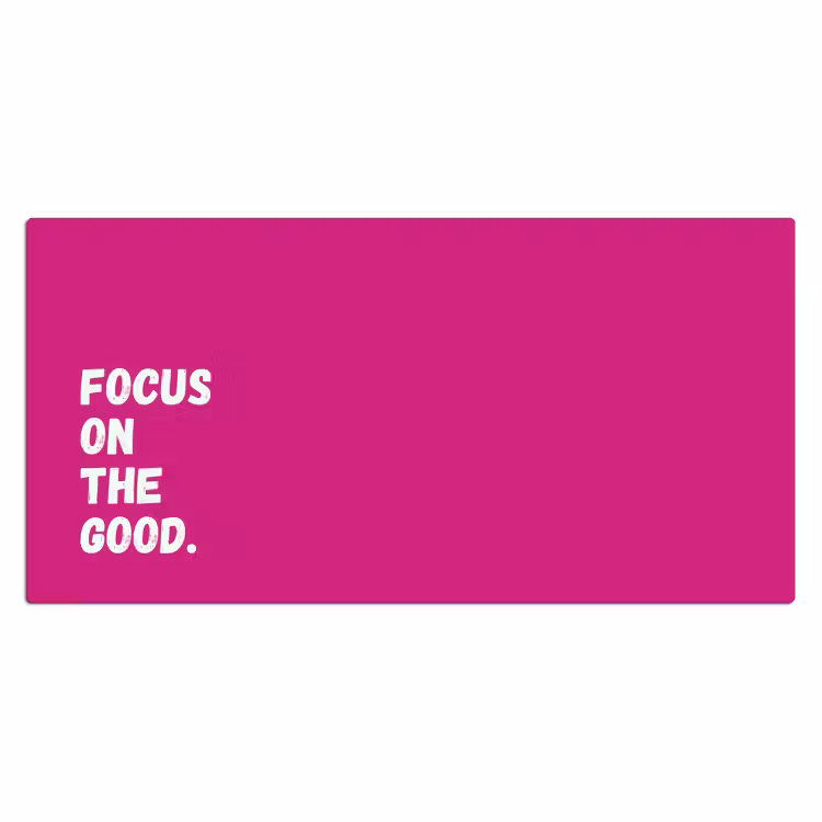 Focus on the good - Roze - Simple Muismat XXL klein -3d_leeg