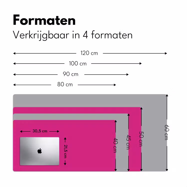 Focus on the good - Roze - Simple Muismat XXL klein -sfeer5