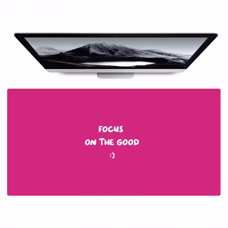 Focus - Smiley - Roze Muismat XXL klein -zzz3d