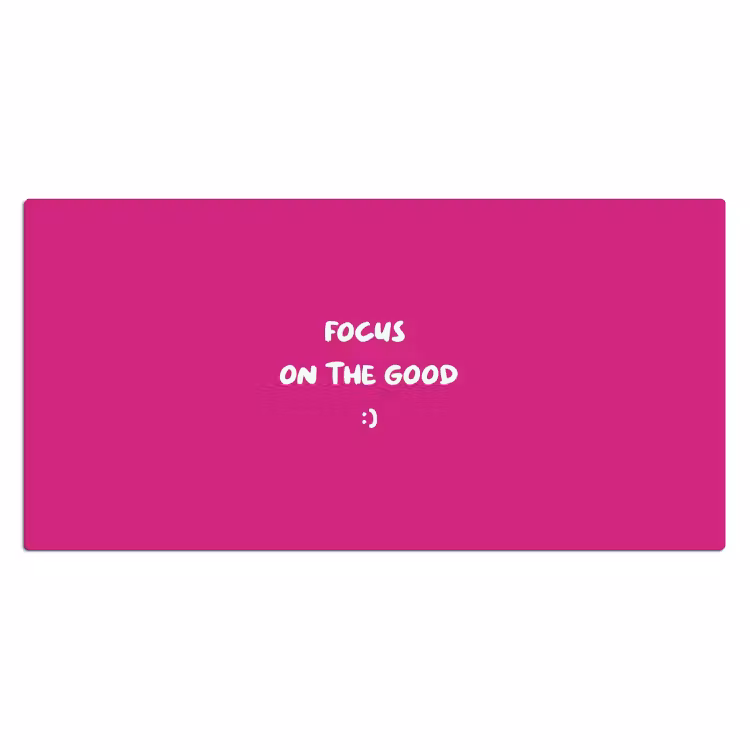 Focus - Smiley - Roze Muismat XXL klein -3d_leeg