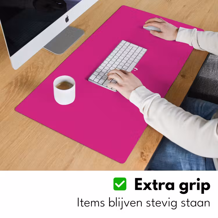 Focus - Smiley - Roze Muismat XXL klein -sfeer3