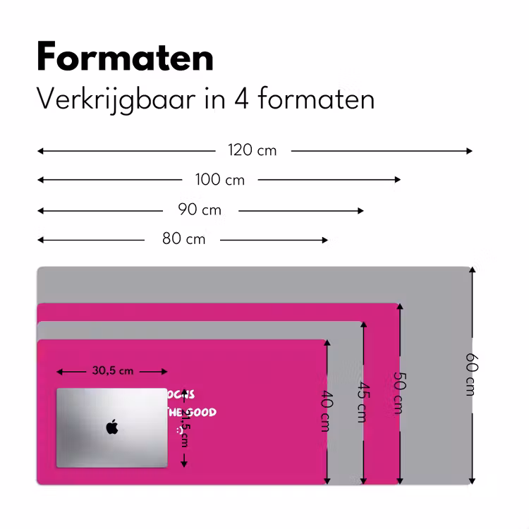 Focus - Smiley - Roze Muismat XXL klein -sfeer5