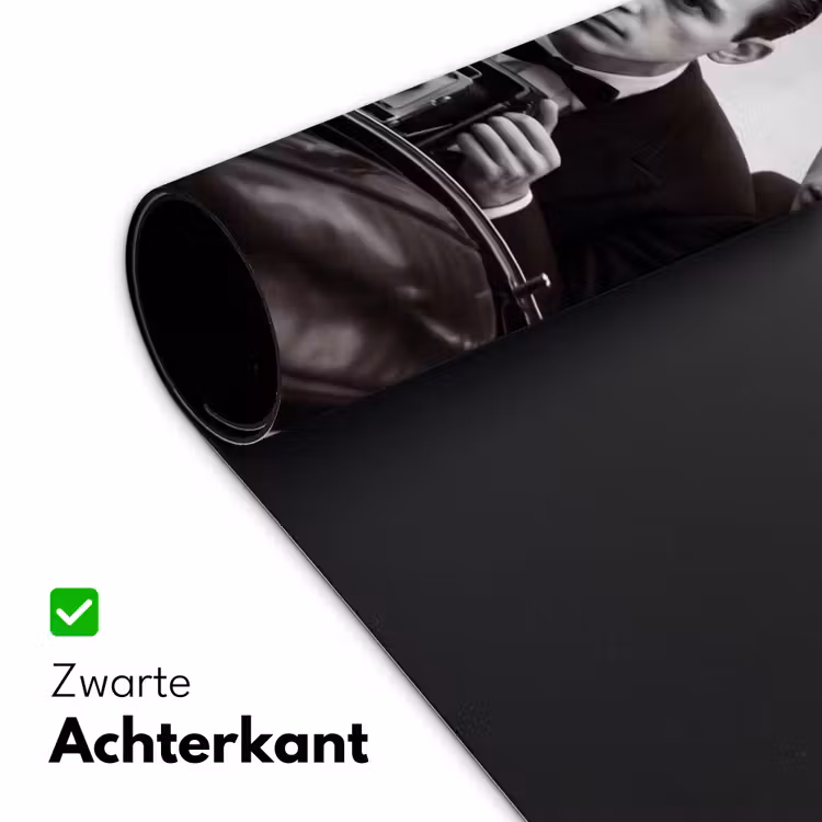 Fotograaf - Camera - Vintage - Journalistiek - Zwart-wit Muismat XXL klein -sfeer2