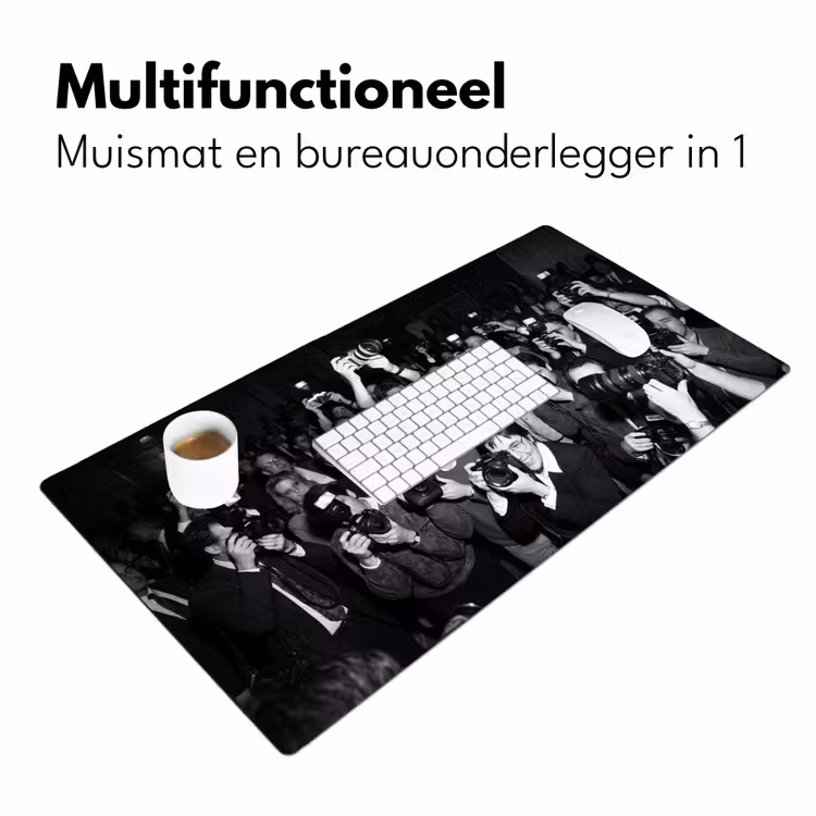 Fotografen - Menigte - Flitsers - Journalistiek Muismat XXL klein -sfeer4