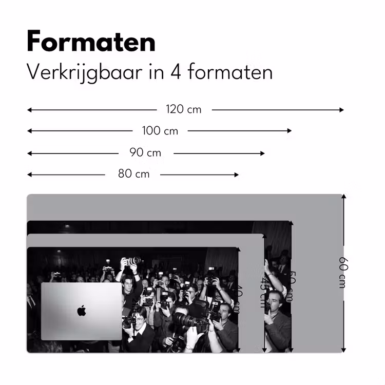 Fotografen - Menigte - Flitsers - Journalistiek Muismat XXL klein -sfeer5