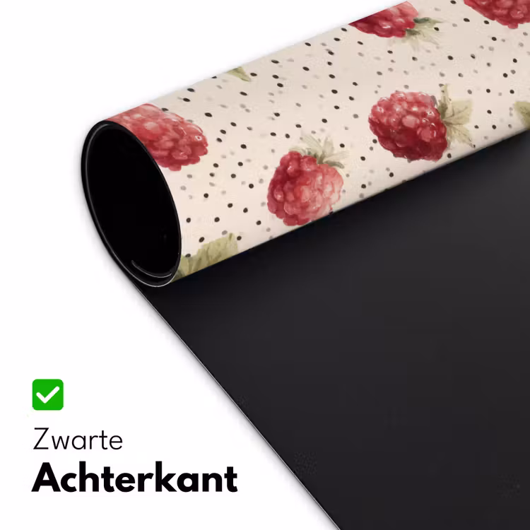 Framboos - Stippen - Rood Muismat XXL klein 681 -sfeer2