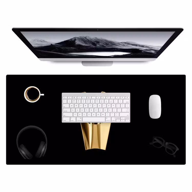 Friet - Goud - Chrome - Eten Muismat XXL klein -3d