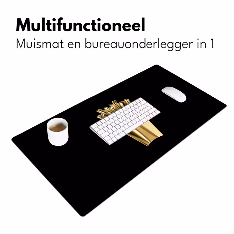 Friet - Goud - Chrome - Eten Muismat XXL klein -sfeer4