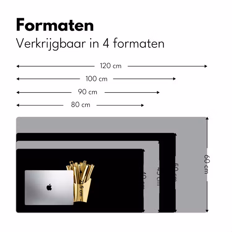 Friet - Goud - Chrome - Eten Muismat XXL klein -sfeer5
