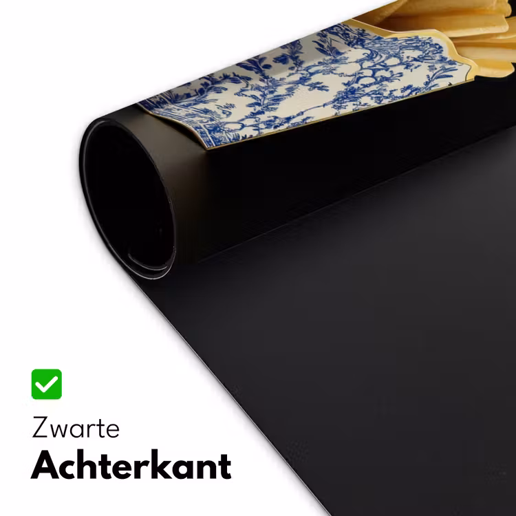 Friet - Porselein - Delfts blauw - Eten Muismat XXL klein -sfeer2