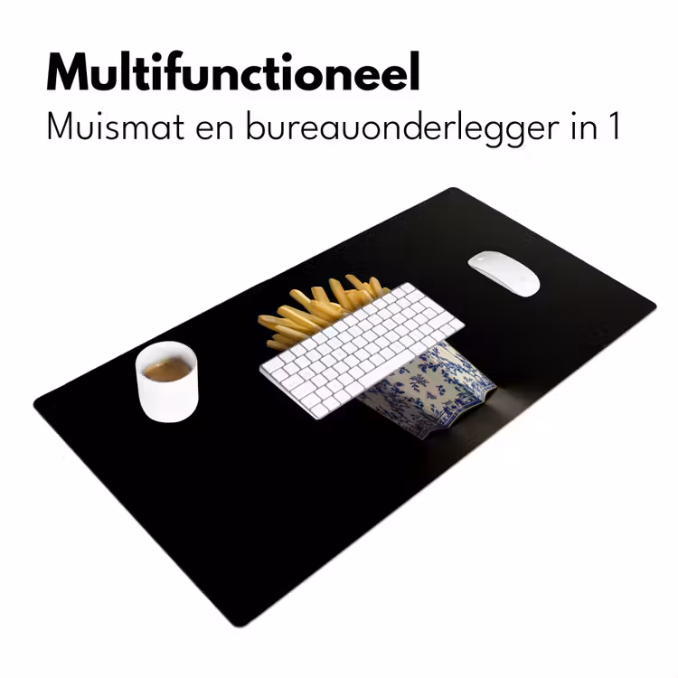 Friet - Porselein - Delfts blauw - Eten Muismat XXL klein -sfeer4
