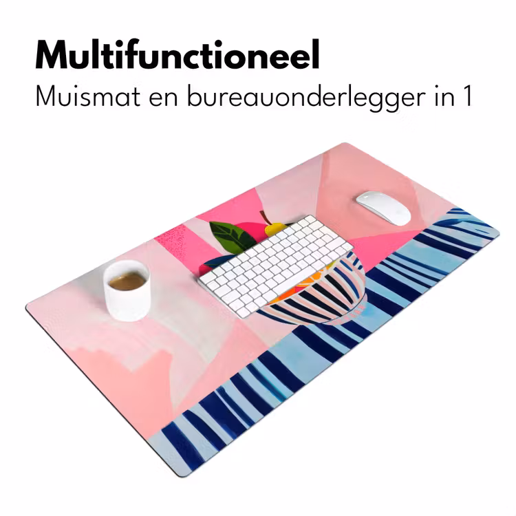 Fruit - Abstracte achtergrond - Roze Muismat XXL klein -sfeer4