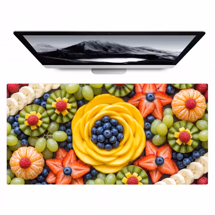 Fruit - Arrangement - Gezond - Kleurrijk - Eten Muismat XXL klein -zzz3d
