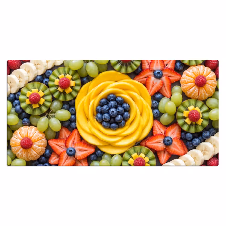 Fruit - Arrangement - Gezond - Kleurrijk - Eten Muismat XXL klein -3d_leeg