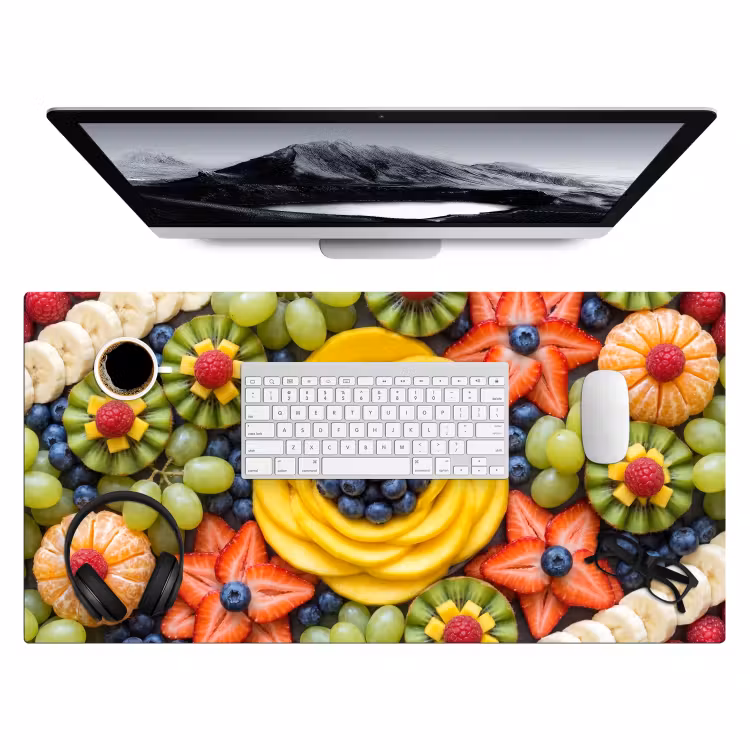 Fruit - Arrangement - Gezond - Kleurrijk - Eten Muismat XXL klein -3d