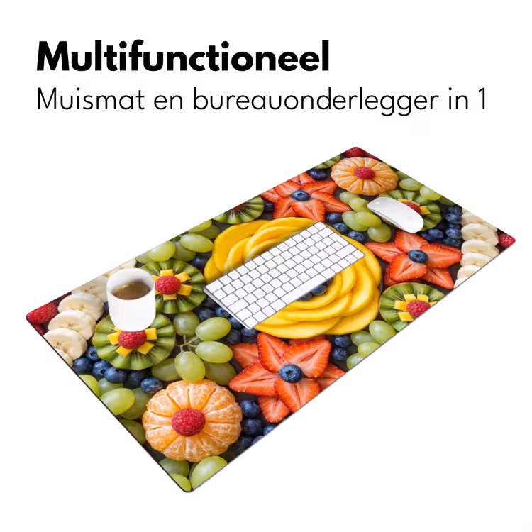 Fruit - Arrangement - Gezond - Kleurrijk - Eten Muismat XXL klein -sfeer4