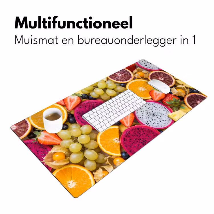 Fruit - Assortiment - Kleurrijk - Gezondheid Muismat XXL klein -sfeer4