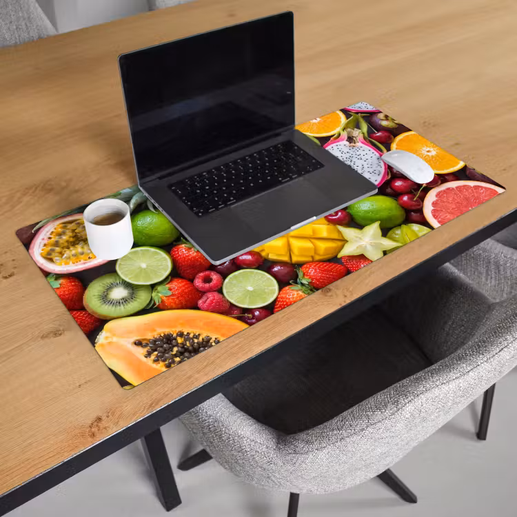 Fruit - Assortiment - Vers - Gezond - Kleurrijk Muismat XXL klein -sfeer1