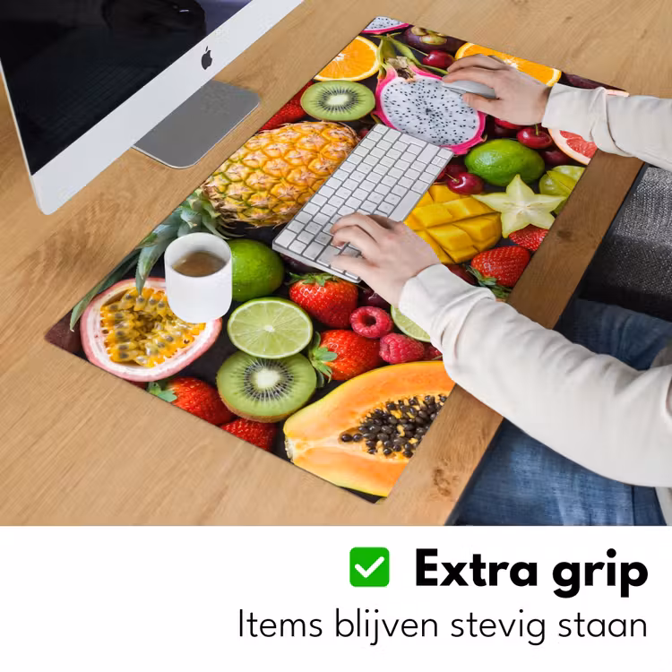 Fruit - Assortiment - Vers - Gezond - Kleurrijk Muismat XXL klein -sfeer3