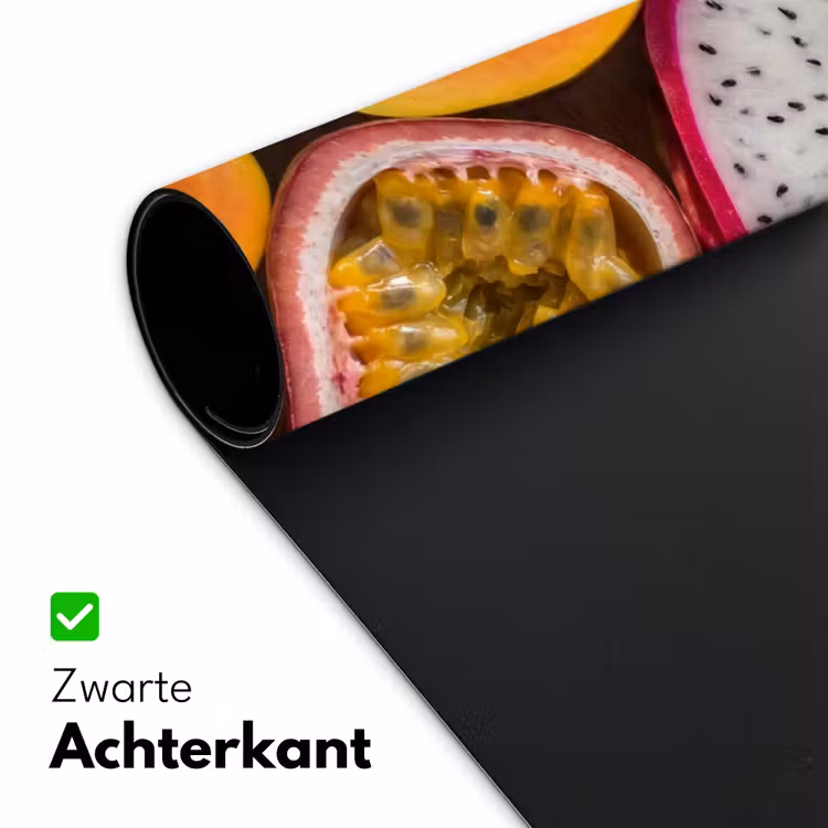 Fruit - Geopend - Tropisch - Eten - Kleurrijk Muismat XXL klein -sfeer2