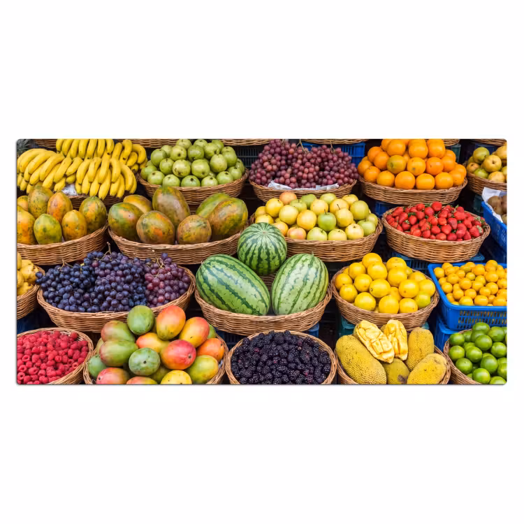 Bureau onderlegger - Fruit - Markt - Kleurrijk - Fruit - Markt - Kleurrijk Muismat XXL klein