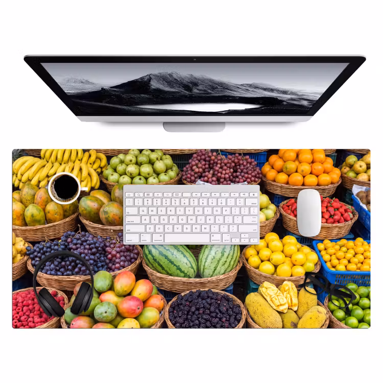 Bureau onderlegger - Fruit - Markt - Kleurrijk - Fruit - Markt - Kleurrijk Muismat XXL klein