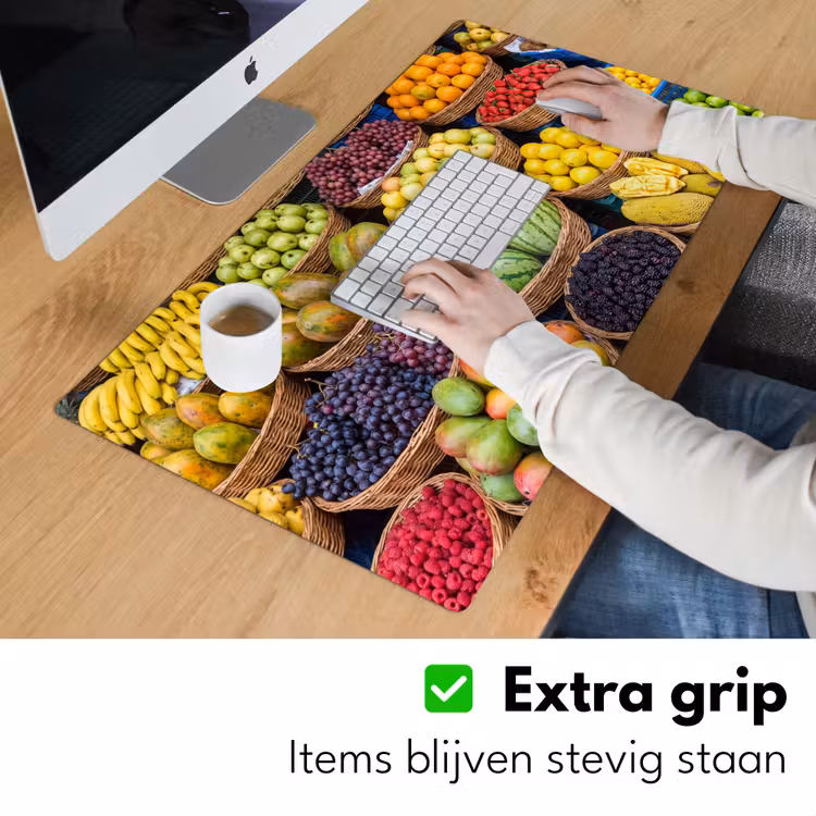 Bureau onderlegger - Fruit - Markt - Kleurrijk - Fruit - Markt - Kleurrijk Muismat XXL klein