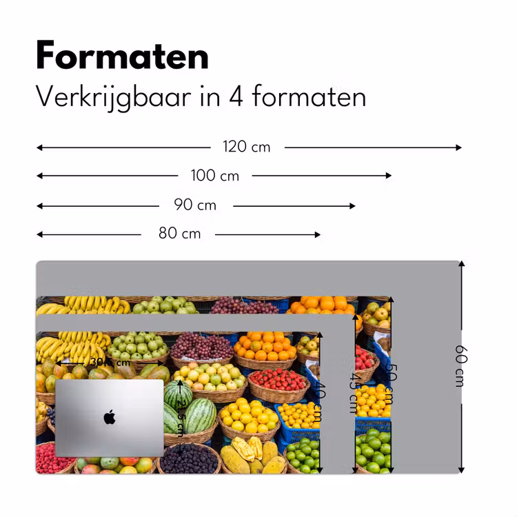 Bureau onderlegger - Fruit - Markt - Kleurrijk - Fruit - Markt - Kleurrijk Muismat XXL klein