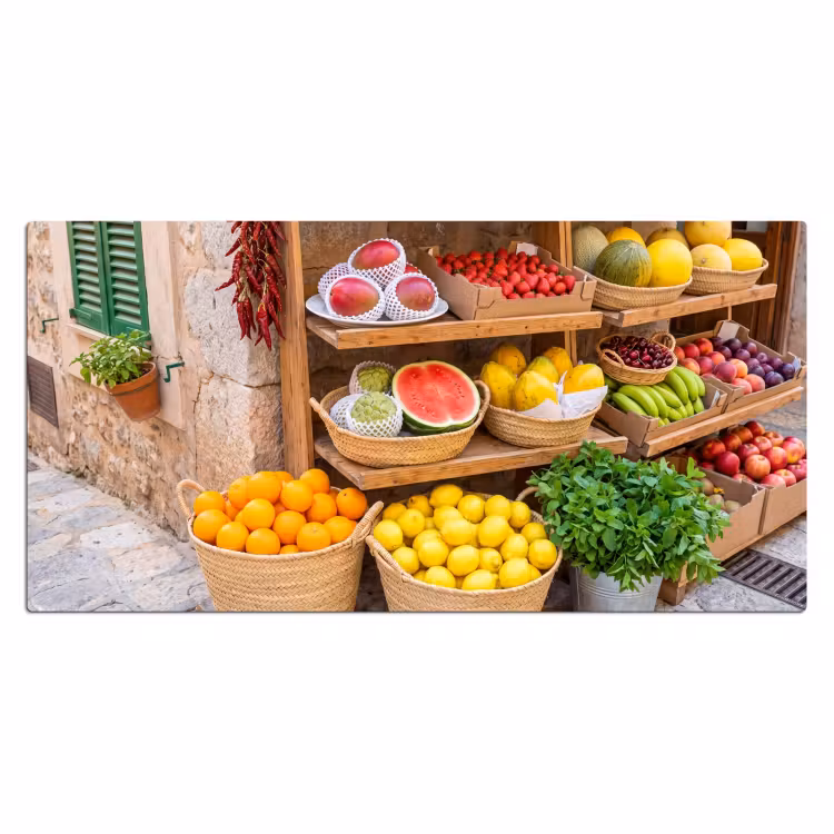 Bureau onderlegger - Fruit - Markt - Vers - Fruit - Markt - Vers Muismat XXL klein