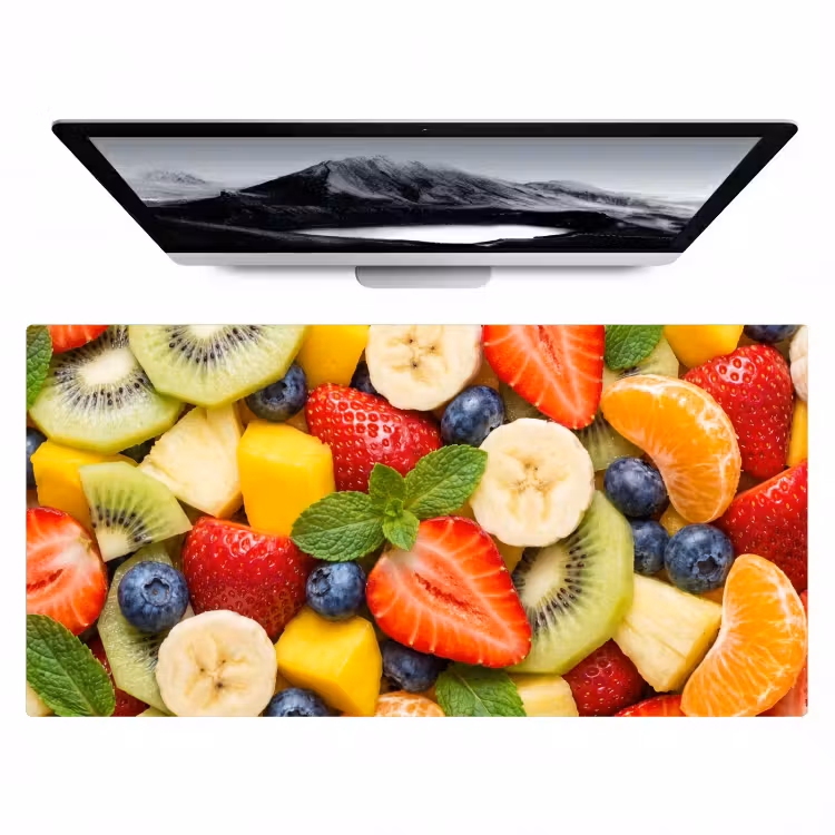 Fruit - Plakjes - Eten - Kleurrijk Muismat XXL klein -zzz3d