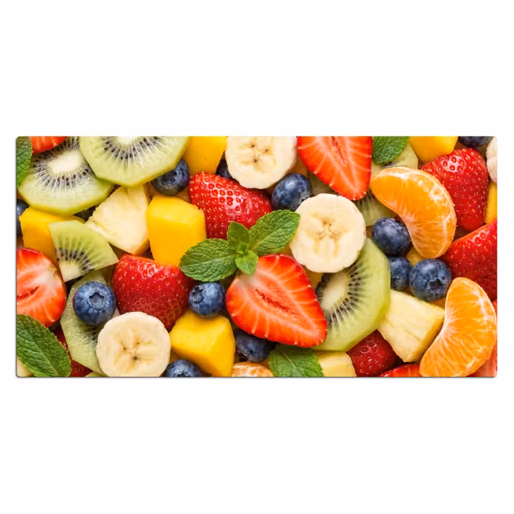 Fruit - Plakjes - Eten - Kleurrijk Muismat XXL klein -3d_leeg