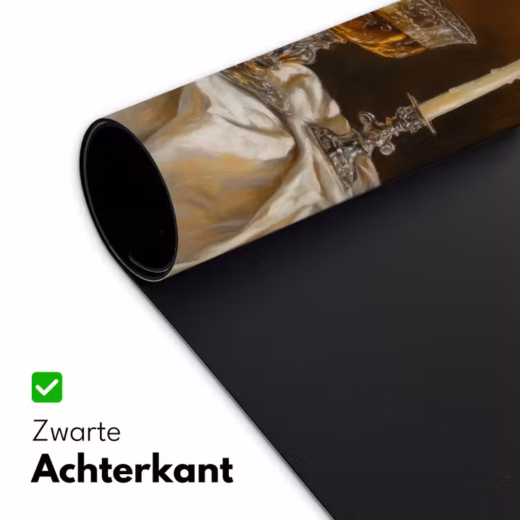 Fruit -  Stilleven - Wijn - Kaars Muismat XXL klein -sfeer2