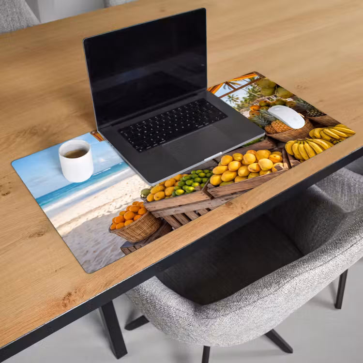 Bureau onderlegger - Fruit - Strand - Tropisch - Fruit - Strand - Tropisch Muismat XXL klein