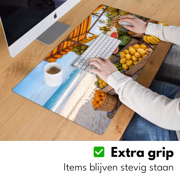 Bureau onderlegger - Fruit - Strand - Tropisch - Fruit - Strand - Tropisch Muismat XXL klein