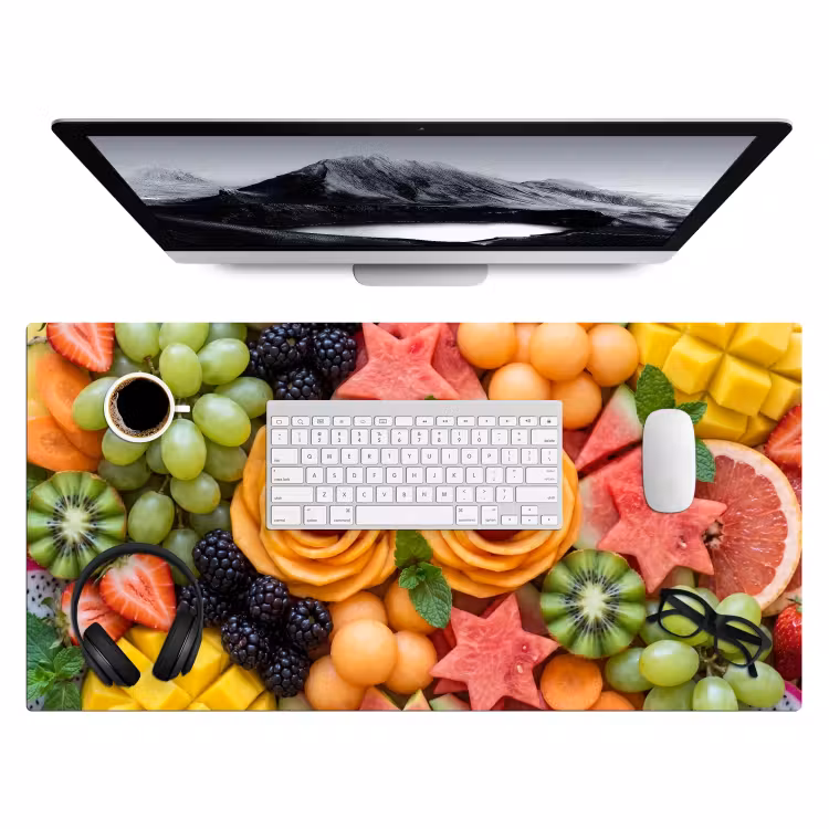 Fruit - Variatie - Kleurrijk - Vers - Eten Muismat XXL klein -3d