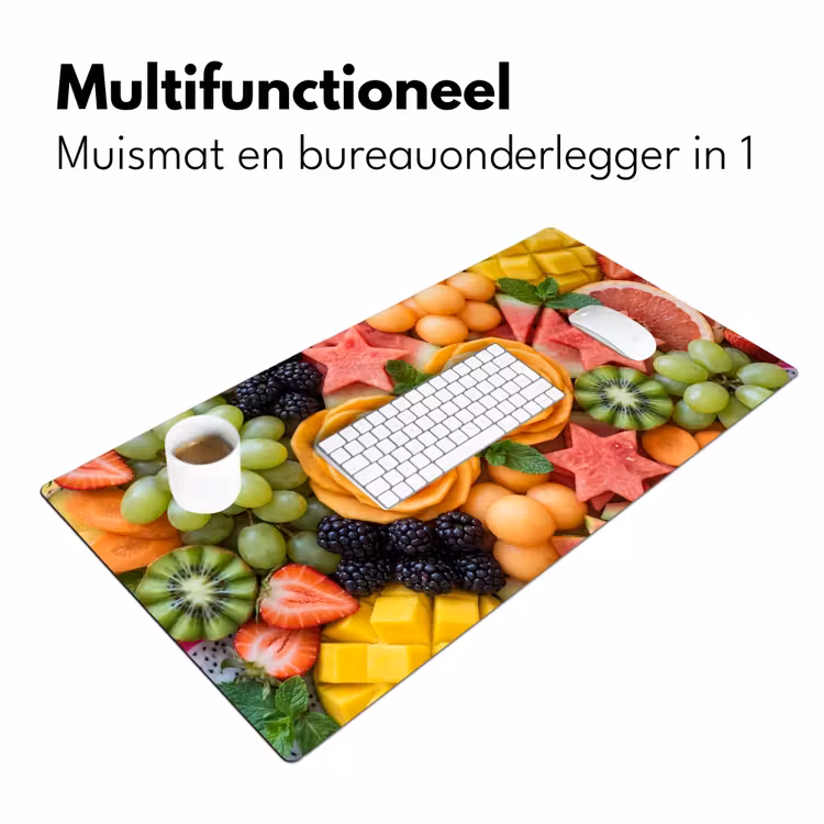 Fruit - Variatie - Kleurrijk - Vers - Eten Muismat XXL klein -sfeer4