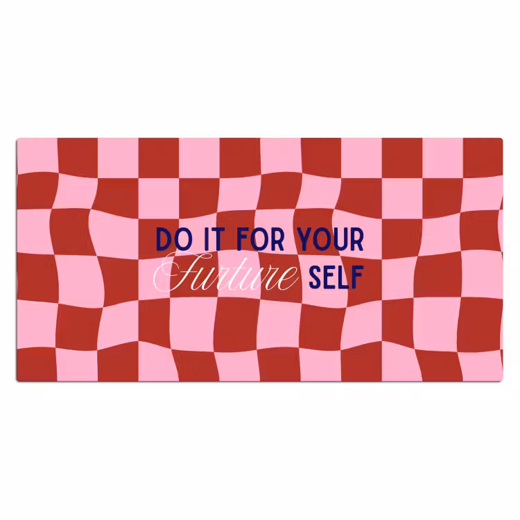 Furture - Geblokt - Rood Muismat XXL klein -3d_leeg