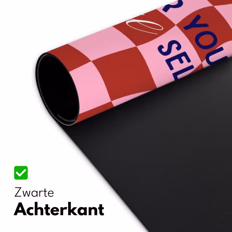 Furture - Geblokt - Rood Muismat XXL klein -sfeer2