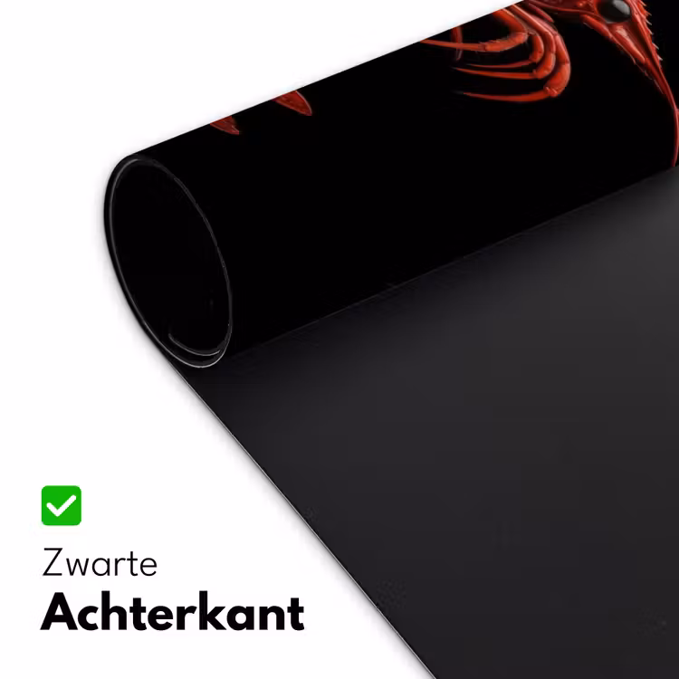 Garnaal - Rood - Dieren Muismat XXL klein -sfeer2