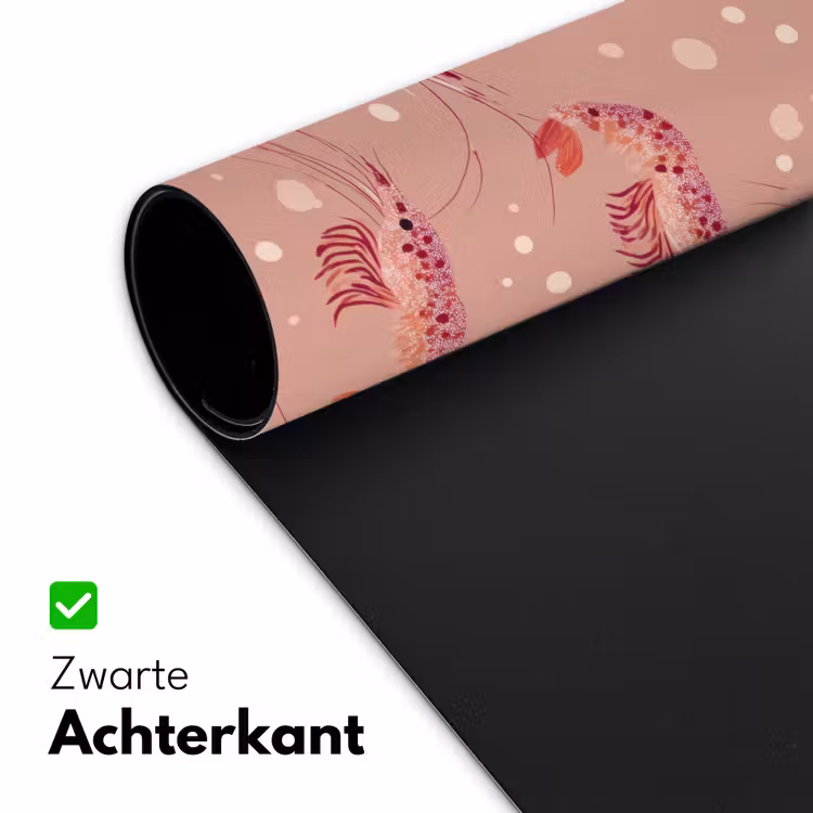 Garnalen - Stippen - Roze Muismat XXL klein 681 -sfeer2