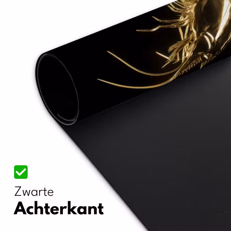 Garnalen - Zwart - Goud - Dieren Muismat XXL klein -sfeer2