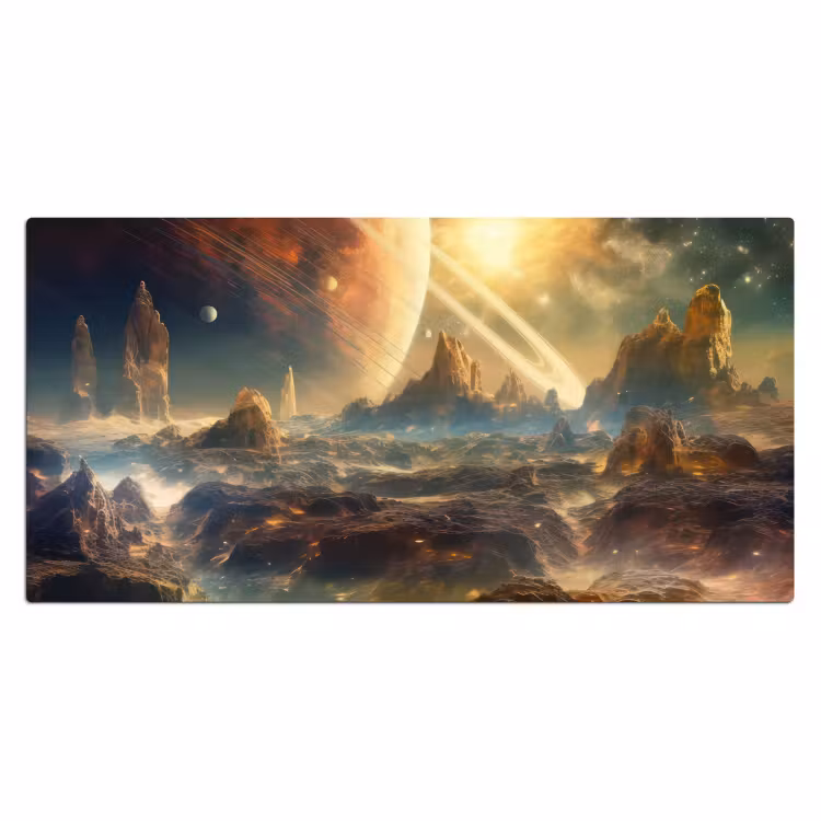 gebergte-planeet-ruimte-sterren Muismat XXL klein -3d_leeg