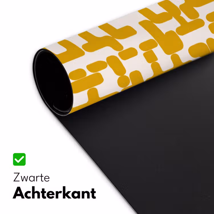 Geel - Beige - Patroon Muismat XXL klein 681 -sfeer2