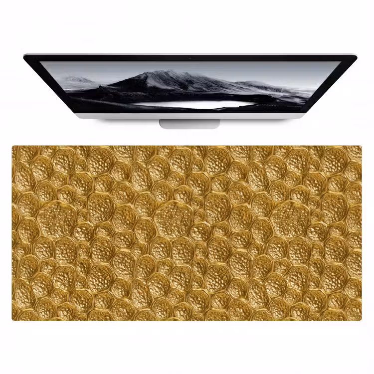 Gehamerd - Mozaïek - Antiek - Goud Muismat XXL klein 681 -zzz3d