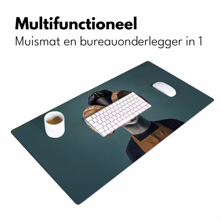 Geit - Hoorns - Kokskleding Muismat XXL klein -sfeer4