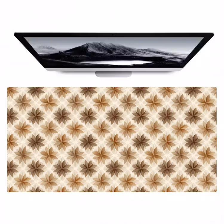 Geografisch - Patroon - Bruin Muismat XXL klein 681 -zzz3d
