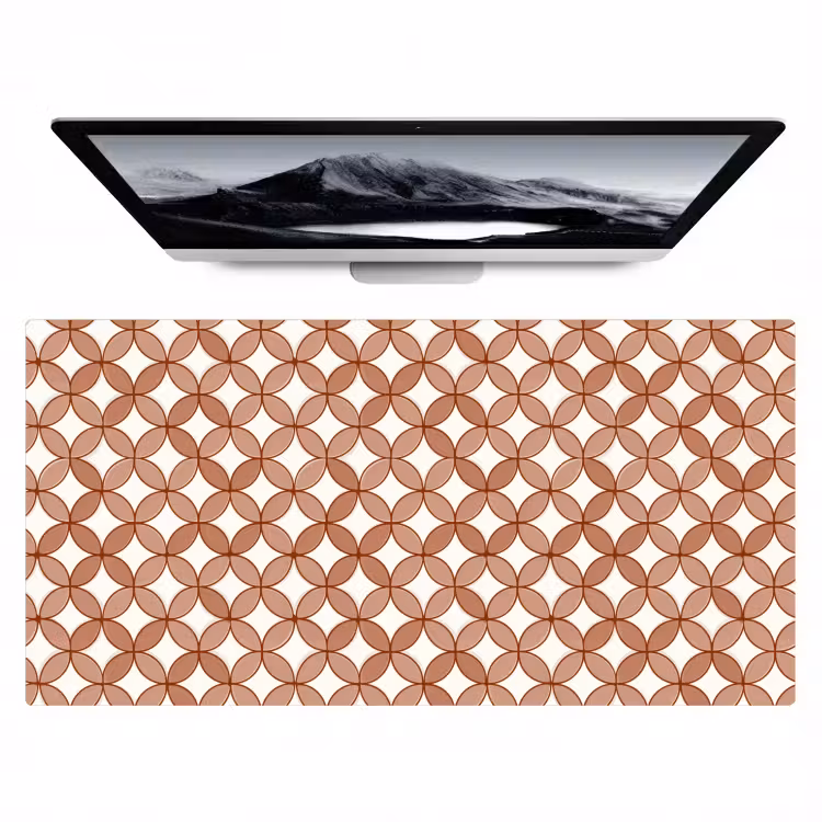 Geometrisch - Cirkels - Modern - Terracotta Muismat XXL klein 681 -zzz3d