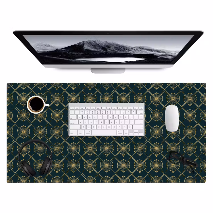Geometrisch - Elegant - Groen Muismat XXL klein 681 -3d